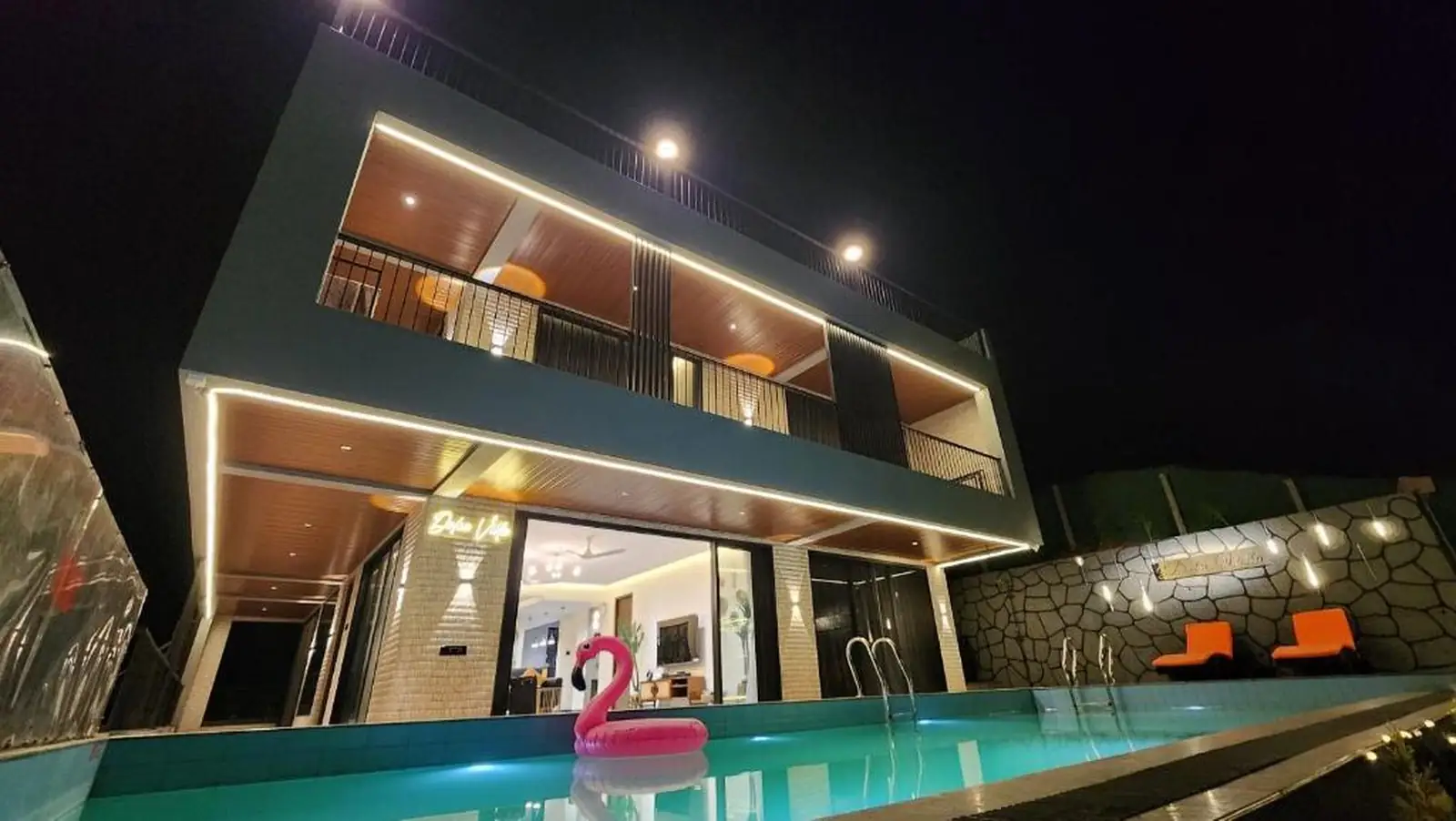 Dolce Villa — pool by night — Dolce Villa, Igatpuri