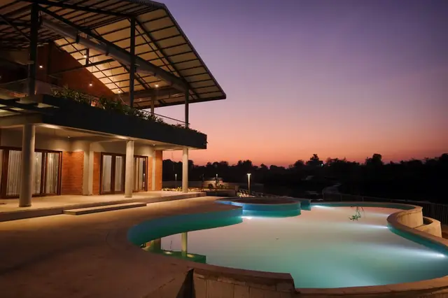 Villas for events near Mumbai — the 1.5-acre event lawn at The Flo Villa, Igatpuri