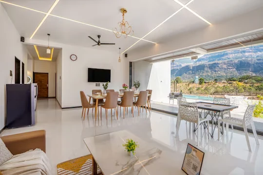 Air-conditioned living hall — Majestic Cascade Villa, Karjat